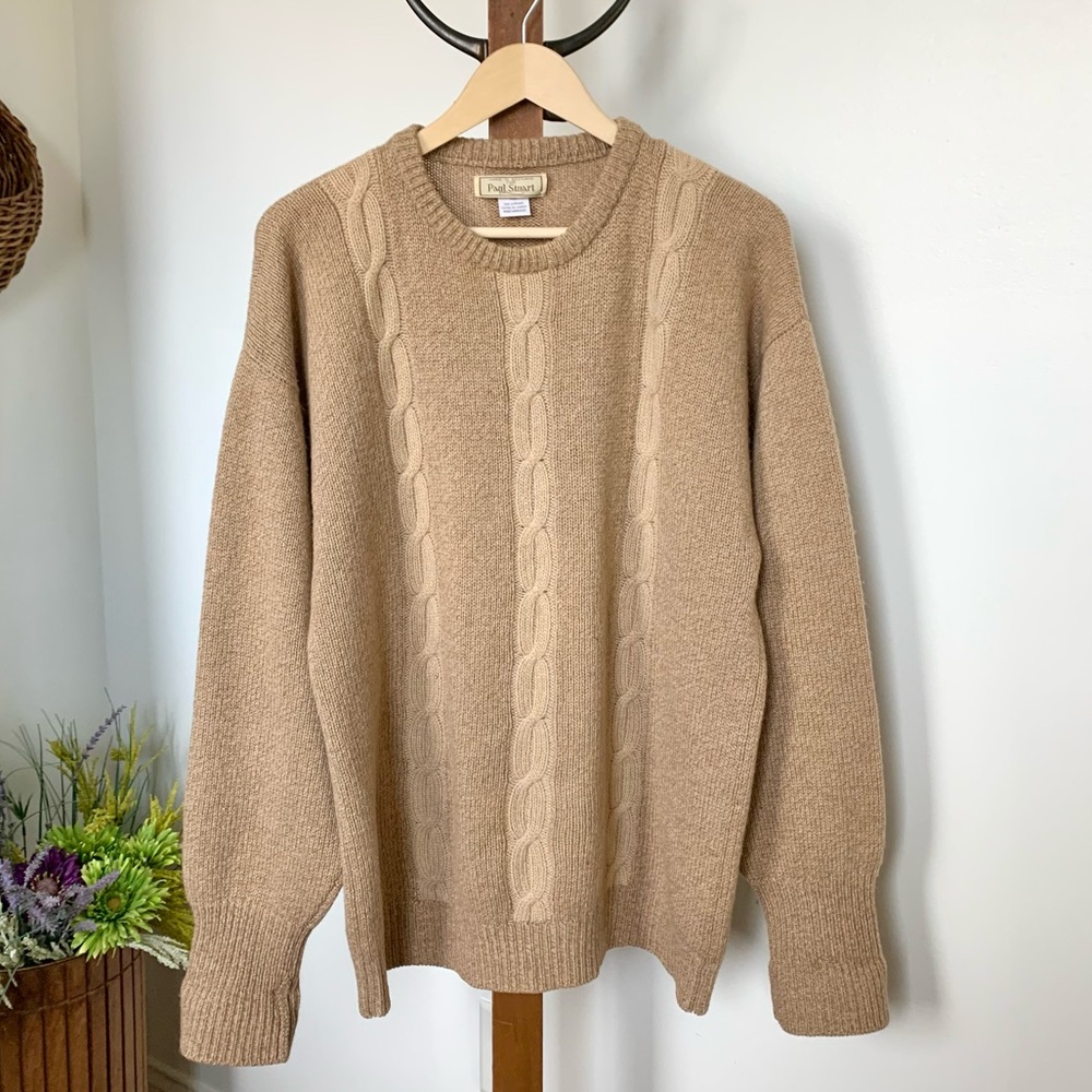 Paul Stuart Luxury Camel Hair Knit Sweater
